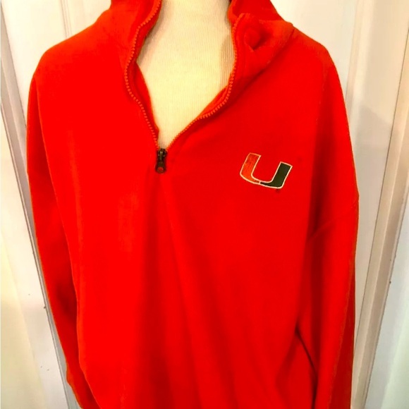 Other - Miami Hurricanes Fleece Zippered Front Pullover Sweatshirt XXL